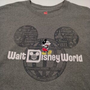 Disney Parks Walt Disney World T Shirt Men Large Short Sleeve Mickey Mouse